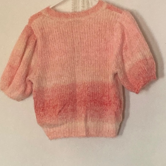 Ombre Peachy Pink crop sweater sz M 6-8 - Picture 7 of 9